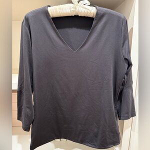 Bolle Black V-Neck Women's Tennis T-Shirt